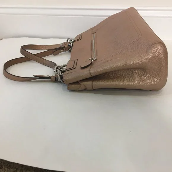 Coach Golden Brown Shoulder Leather Bag (K1160-F16531) - Picture 7 of 11